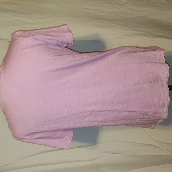 Talbots lace-trim V-neck tee in a lilac Lavender Purple Size Medium Women's - Picture 2 of 7